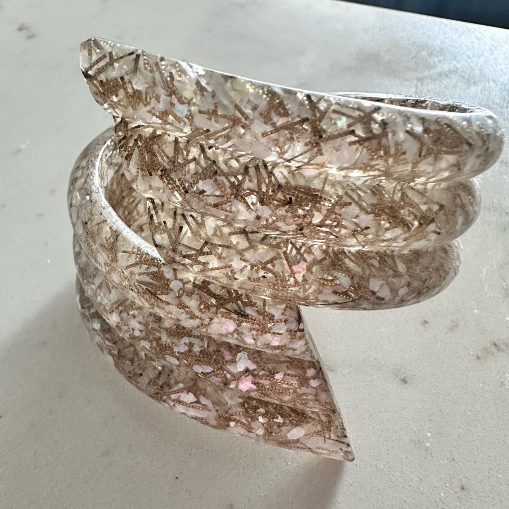 Vintage Gold And Clear Women's Cuff